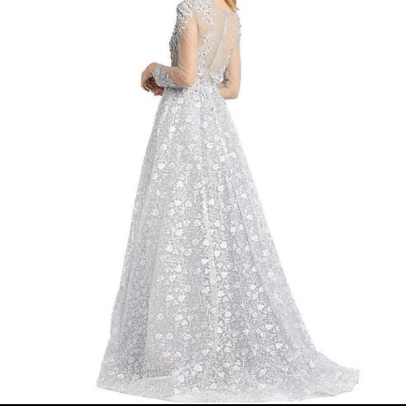 Silver Mac Duggal Evening Gown - Picture 3 of 12